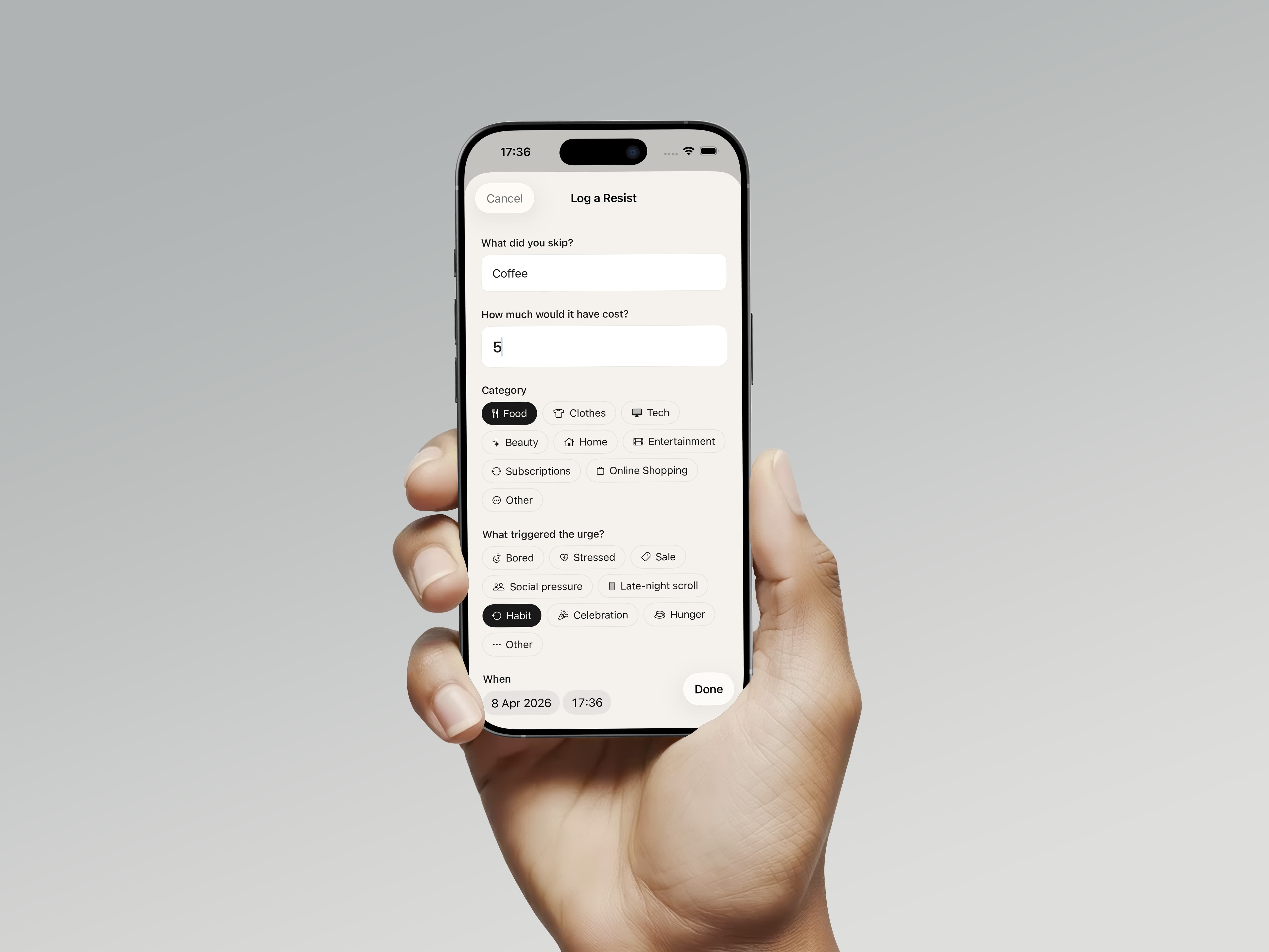 NotSpent phone in hand